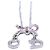 Collana a catena con pendente a nastro e strass Christian Dior Argento Rosa - vista 4