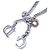Collana a catena con pendente a nastro e strass Christian Dior Argento Rosa - vista 5