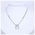 Collana a catena con pendente a nastro e strass Christian Dior Argento Rosa - vista 8