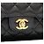 Borsa a tracolla Chanel Classic Flap in pelle caviar nera matelassé Nero - vista 6