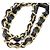 Borsa a tracolla Chanel Classic Flap in pelle caviar nera matelassé Nero - vista 7