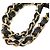 Borsa a tracolla Chanel Classic Flap in pelle caviar nera matelassé Nero - vista 8