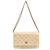 Borsa a tracolla portafoglio in pelle dorata Chanel D'oro