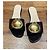 Dior Ciabatte in pelle nera con logo dorato Nero - vista 8