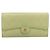Portafoglio lungo CHANEL Matelasse in pelle d'agnello verde e oro CC Auth 197728 D'oro - vista 13