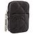 CHANEL Cambon Line Matelasse Pouch Leather Dark Brown Silver CC Auth 200180A Argento Marrone scuro