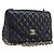 Borsa a tracolla CHANEL Chain Matelasse in pelle d'agnello nera e oro CC Auth yk20836SAM Nero D'oro