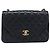 Borsa a tracolla CHANEL Chain Matelasse in pelle d'agnello nera e oro CC Auth yk20836SAM Nero D'oro - vista 13