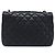 Borsa a tracolla CHANEL Chain Matelasse in pelle d'agnello nera e oro CC Auth yk20836SAM Nero D'oro - vista 2