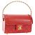 Borsa CHANEL Mademoiselle Chain Matelasse in pelle d'agnello rossa e oro CC Auth 196580SV Rosso D'oro