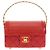Borsa CHANEL Mademoiselle Chain Matelasse in pelle d'agnello rossa e oro CC Auth 196580SV Rosso D'oro - vista 13