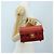 Borsa CHANEL Mademoiselle Chain Matelasse in pelle d'agnello rossa e oro CC Auth 196580SV Rosso D'oro - vista 23
