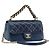 CHANEL Borsa a Tracolla Matelassé con Catena in Pelle 2way Navy Gold CC Auth 197156V D'oro Blu navy
