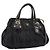 Borsa a mano arricciata PRADA Nylon 2way Nero Oro Auth 199147V D'oro