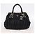 Borsa a mano arricciata PRADA Nylon 2way Nero Oro Auth 199147V D'oro - vista 12