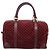 Céline Borsa Boston CELINE Macadam Canvas Suede Bordeaux Gold Auth 199667 D'oro Bordò - vista 2