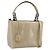 Borsa Christian Dior Maris Pearl Patent 2way Beige Silver Auth ep15732 Argento