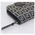 Portafoglio FENDI Zucchino Canvas Navy Silver Auth 200177 Argento Blu navy - vista 14