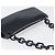 Borsa a tracolla con catena PRADA in pelle nera argento Auth ep15821A Nero - vista 6