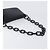 Borsa a tracolla con catena PRADA in pelle nera argento Auth ep15821A Nero - vista 7
