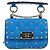 Borsa a tracolla VALENTINO Micro Rockstud Chain in pelle 2way Blu Auth 198466V Argento - vista 13