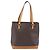 Céline Borsa a mano CELINE Macadam PVC Pelle Marrone Tono Oro Auth ep15786 - vista 2