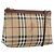 Borsa a tracolla BURBERRY Nova Check PVC Beige Gold Auth 200296 D'oro