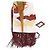 Stola con frange GUCCI in seta Bordeaux White 380697 Auth am12325V Bianco Bordò - vista 9