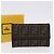 FENDI Zucca Canvas Compact Trifold Wallet Black Brown Auth am12383V - vista 12