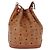 Borsa a tracolla MCM Vicetos Logogram PVC Leather Brown Gold Auth 200898 Marrone D'oro - vista 2