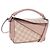 Borsa LOEWE Puzzle Bag Medium in pelle 2 vie Rosa Argento Auth 197442A