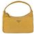 Pochette a mano PRADA Nylon Giallo Argento Auth 197846 - vista 13