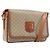 Céline Borsa a tracolla CELINE Macadam PVC Pelle Beige Tono Oro Auth 198545