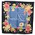 Christian Dior floraler Seidenschal Schwarz Blau Auth am12095M - vista 12