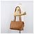 Borsa Tote MCM Vicetos Logogram PVC Leather Brown Gold Auth 200953 Marrone D'oro - vista 22