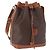 Céline Borsa a tracolla CELINE Macadam PVC Pelle Marrone Oro Auth 200933 D'oro