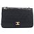 Borsa a mano CHANEL Matelasse con catena in pelle d'agnello nera e oro CC Auth yk20843V Nero D'oro - vista 13