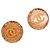 Orecchini CHANEL in plastica Orange CC Auth 199737V Arancione