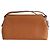 Bolsa de ombro Totême T-Lock em couro camel - vista 3