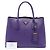 Borsa Double Satchel Prada Medium in Pelle Saffiano Viola Porpora - vista 7