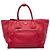 Borsa Tote convertibile Prada Vitello Daino rossa con tasca frontale Rosso