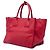 Borsa Tote convertibile Prada Vitello Daino rossa con tasca frontale Rosso - vista 2
