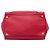 Borsa Tote convertibile Prada Vitello Daino rossa con tasca frontale Rosso - vista 3
