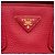 Borsa Tote convertibile Prada Vitello Daino rossa con tasca frontale Rosso - vista 5