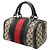 Borsa Boston Satchel Gucci Small GG Canvas Web Joy Nera Nero - vista 2