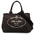 Borsa Tote Satchel Prada Small Canvas Canapa Logo Nera Nero
