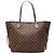 Borsa Tote Louis Vuitton Damier Ebene Neverfull MM Marrone
