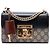 Borsa a Tracolla Gucci Small GG Supreme Padlock Nera Nero