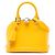 Borsa Satchel Louis Vuitton Epi Alma BB Gialla Giallo