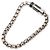 Bracciale a catena Louis Vuitton Monogram Eclipse in argento e ottone - vista 4
